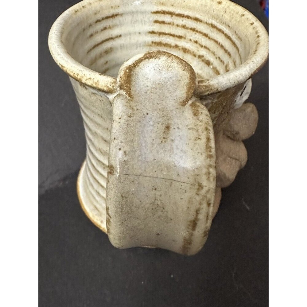 Art Pottery Ugly Funny Face Mug Bogeying The Hole  Man Golf‎ Theme 3D Figural - Picture 4 of 9